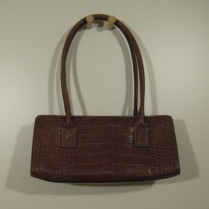 Tommy Hilfiger Small Embossed Leather Satchel